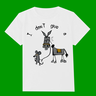 FUNNY I DON'T GIVE A RATS ASS SARCASTIC DONKEY HUMOR T-SHIRT