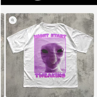 FUNNY CAT MEME MIGHT SHIRT猫趣味短袖 TWEAKING T恤男女 START