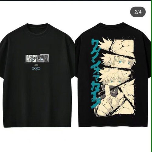 Gojo Satoru t-shirt 五条悟咒术回战日系卡通动漫短袖T恤男2026