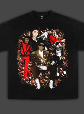 Michael Jackson t-shirt 迈克尔杰克逊经典怀旧短袖T恤男2026年