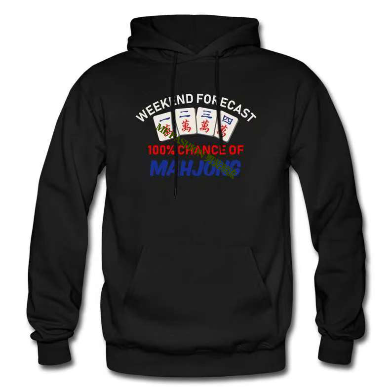 MAHJONG HOODIE SWEAT SHIRT麻将加绒保暖连帽卫衣外套男女2025冬