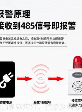 受控于RLS485通讯议语音声协光报警器B0X摄2像头监控HXA-B02XPC工