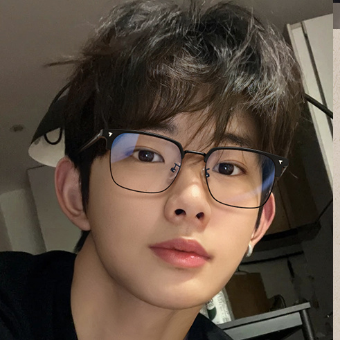 速发半框男款近视可度配数理工斯文痞帅防蓝光眼睛平光镜框镜架