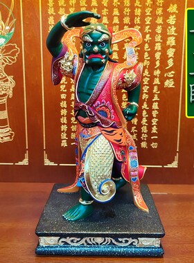 快速发货香樟木千里眼顺风耳佛像B家用室内供奉木雕妈祖娘娘左右