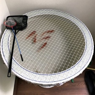 快速发货鱼缸防逃网防金鱼跳网罩防猫抓隔离网乌T龟缸防越狱圆形