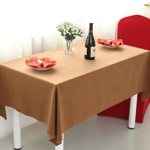 定制酒店台布布艺会议室台泥台呢餐桌布办公长方形呢子桌布绿台尼