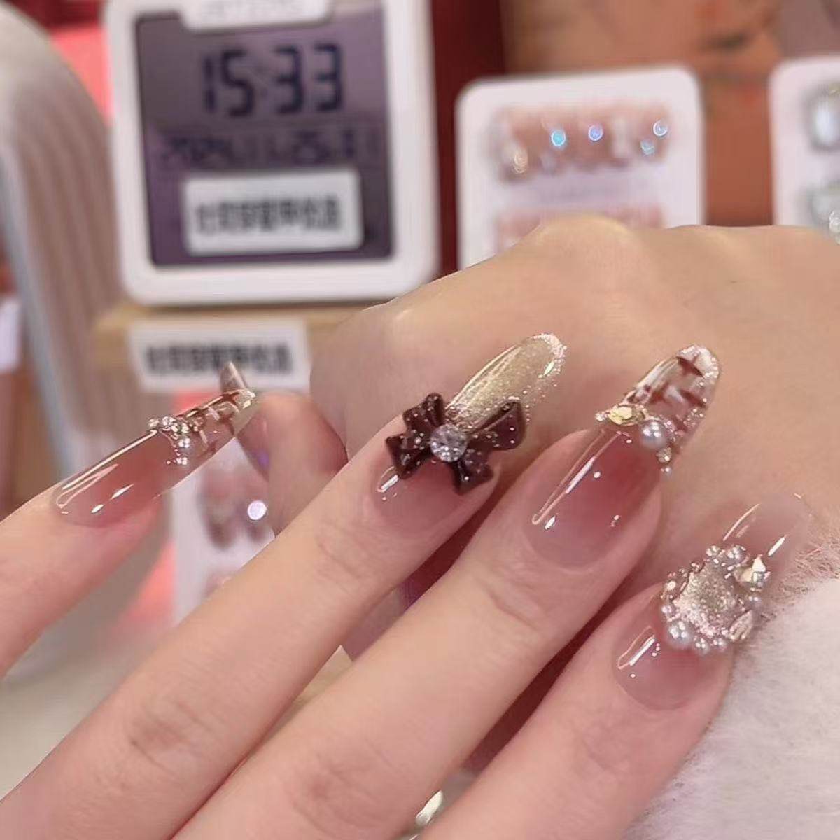 新款秋冬新年爆款立体蝴蝶结红色美甲温柔可可高级香风纯手工穿戴,彩妆/香水/美妆工具,美甲工具,淘宝优惠券,粉丝福利购,淘宝优惠卷