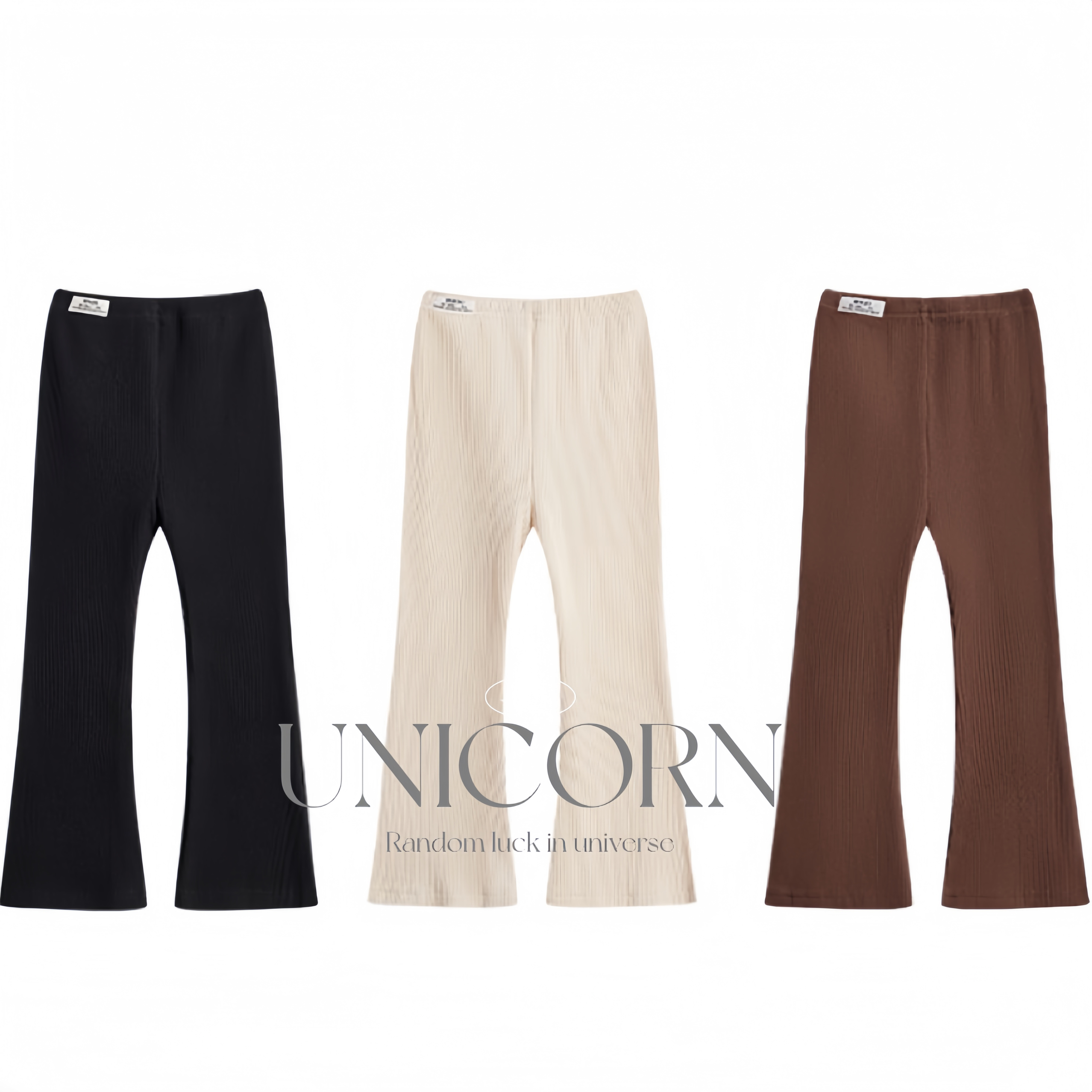 UNICORN女童25春夏新款韩版百搭休闲喇叭裤洋气修身弹力打底裤