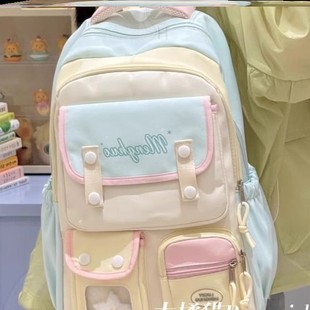 大容量书包女生小学生2025新款多隔层书包初中女生高颜值ins小众