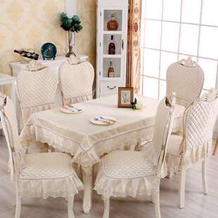 速发简约垫式靠中椅椅餐桌布防滑欧式餐椅垫套装家用实木椅子套罩