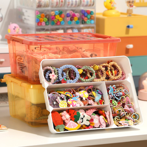 速发儿发童饰盒纳收发箍发夹皮筋宝宝头绳发卡首饰盒孩头饰饰品盒