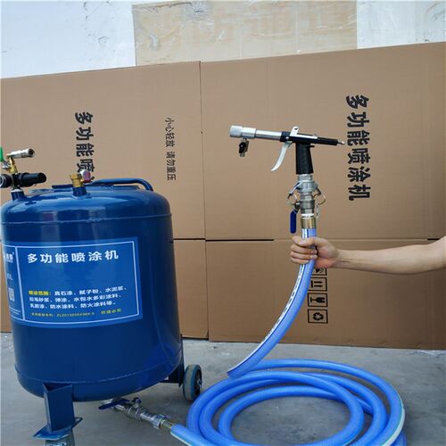 速发空压机带动的设子喷涂机 防水防火材料喷涂机 真石漆喷涂腻备