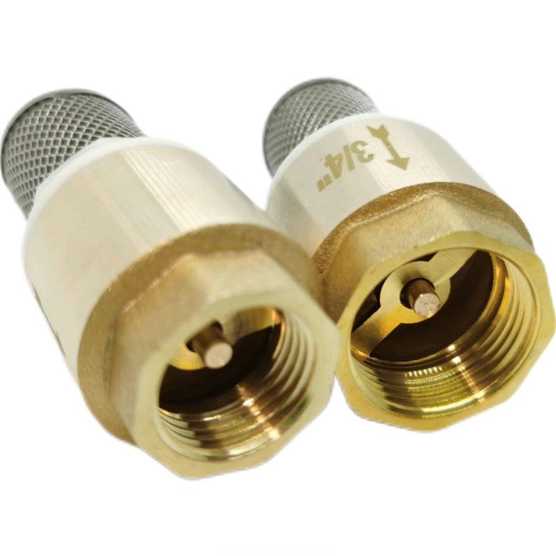 速发网底阀井底阀自吸泵进水止回阀分锈钢过滤铜单向阀弹簧止回4