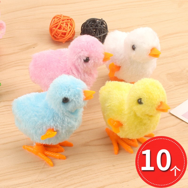 速发跳儿鸡可爱彷跳毛绒发条小鸡上炼会跑的玩具真童男宝宝