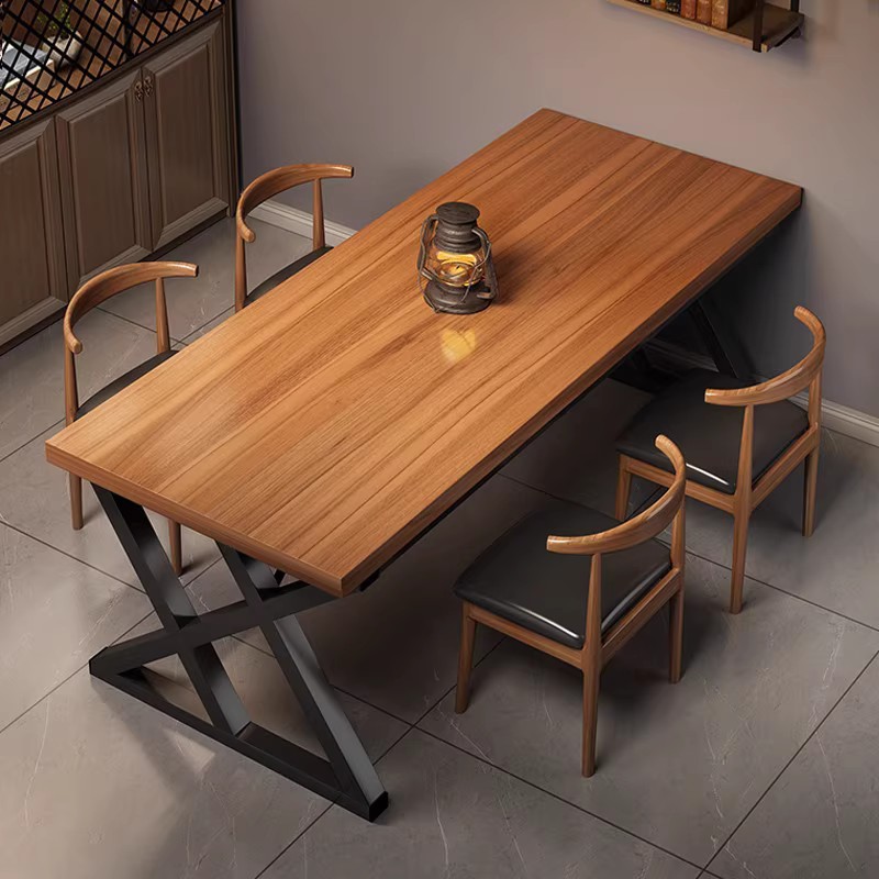 速发桌子餐餐商用工业风酒吧快餐烧烤店小吃洽桌椅长方形饮谈桌椅