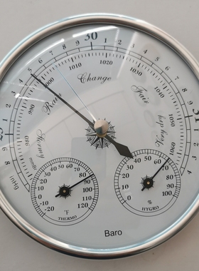 THB9392S-三合一气象站(温度计+湿度计+气压计)，美制表盘设计