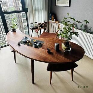 茶桌椅组合禅意国风白蜡木茶台榫卯简约客厅阳台泡茶桌家具 新中式