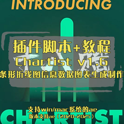 AE脚本条形折线图信息数据图表生成制作 Chartist v1.6使用教程