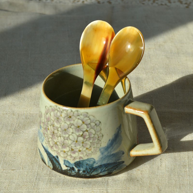 天然真牦牛角小勺子饭勺汤匙调羹吃饭餐具宝宝防摔耐用健康实用