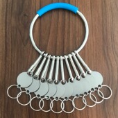金属钥匙大圈环链钥匙盘挂钩扣车行学校宿舍钥匙标记牌管理号码 牌