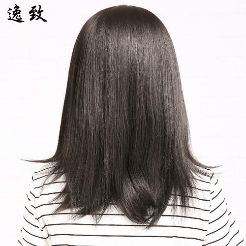 真发假发女短发中老年假发高透气内扣中长直发送妈妈中年真发逼真