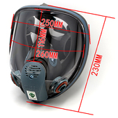 双箭龙600防毒面具全面罩喷漆化工氨气火灾消防尘甲醛军防毒面具