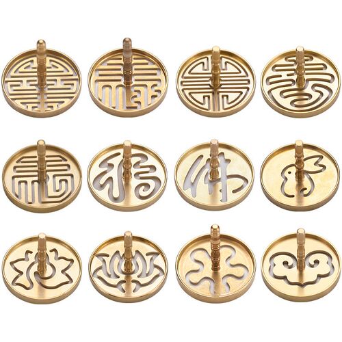 黄铜香道套装打香篆工具收纳瓶入门香薰炉纯篆模灰押家用制香模具