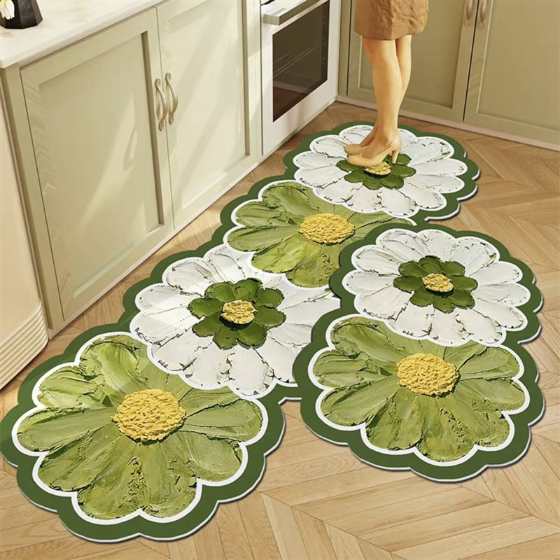 进门脚垫小清新防水防油家用矽藻泥入户门垫厨房防滑矽藻泥地垫