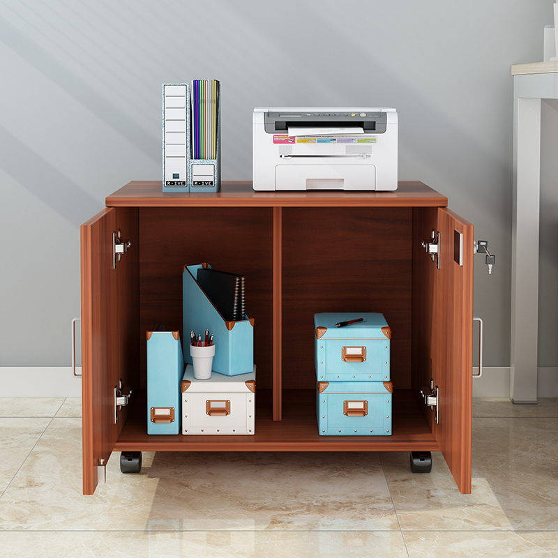 60款对开门储物柜办公室移动文件柜双开门收纳柜桌下矮柜落地柜子