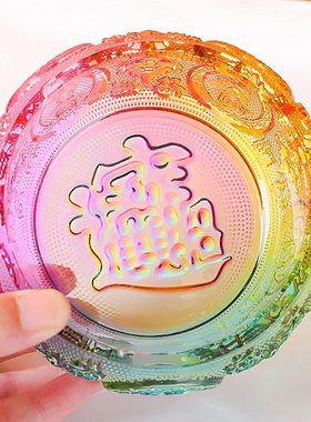 黄水晶聚宝盆摆件福禄寿喜财元宝家居客厅店铺柜台装饰品开业乔迁