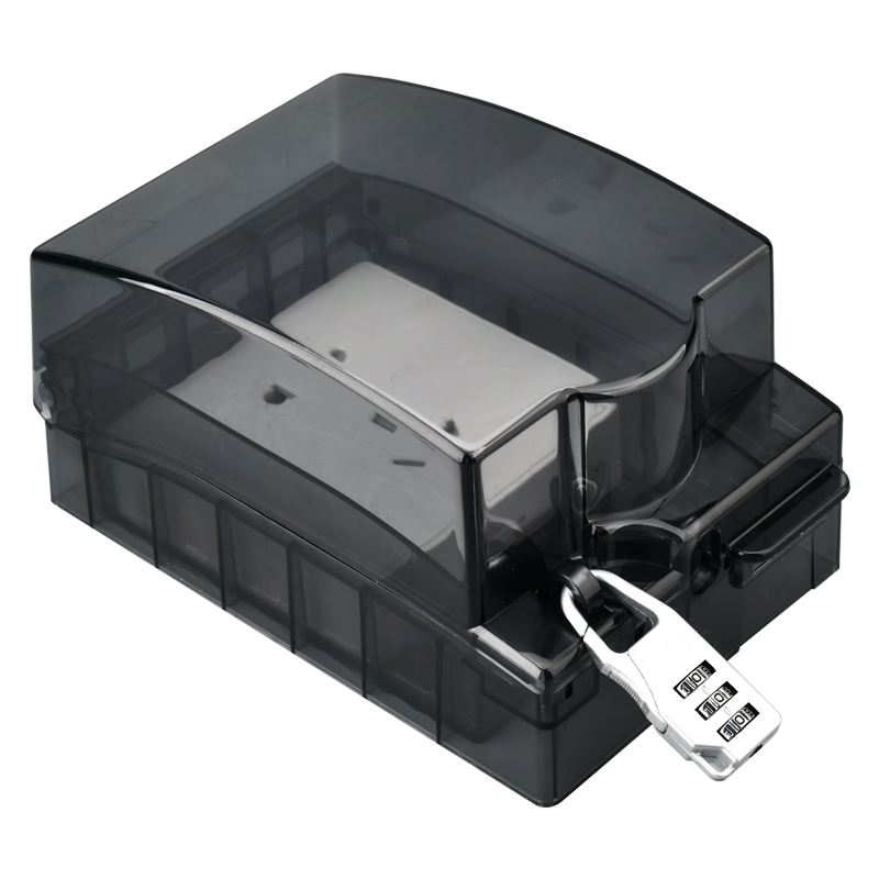 明装加高上锁防水盒浴室卫生间粘贴防水罩开关插座漏保插头防溅盒