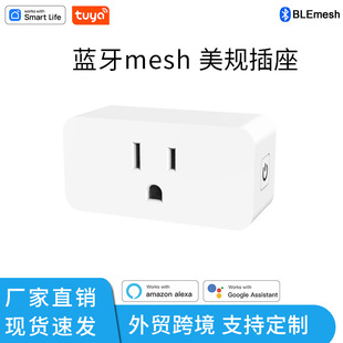 WiFi蓝牙mesh涂鸦智能单孔16A方型美规智能插座家用带定时APP控制