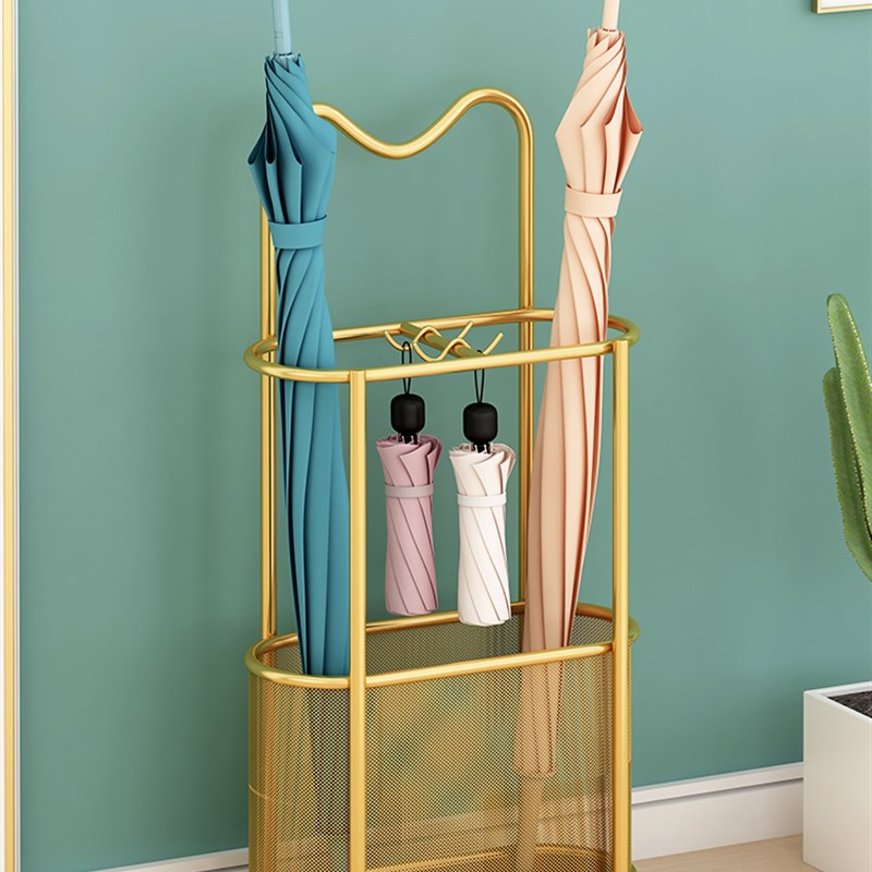 家用门口伞架置物架放伞筒商用进门沥水伞桶雨伞架入户收纳层架雨