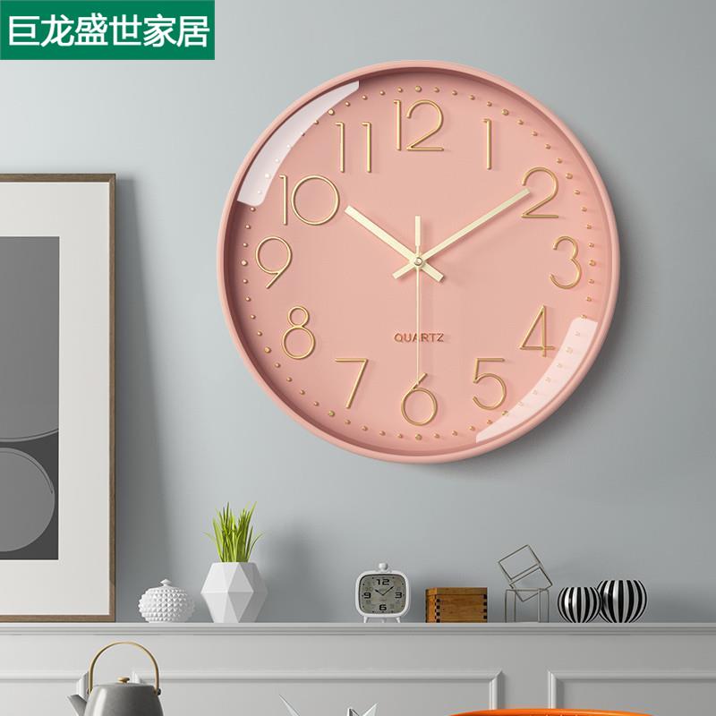 家里墙上挂的表挂钟小尺寸客厅挂钟轻奢风现代简约挂墙时钟卧室静