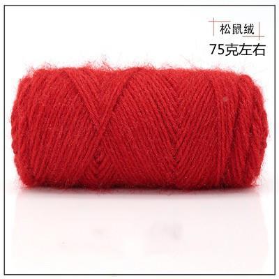 结婚专毛用头绳红绒线大红色毛线手工编织中毛粗L15801线订婚喜庆