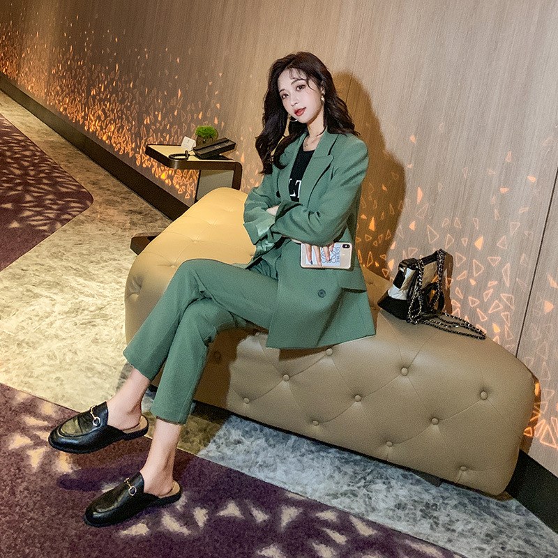 高级感西装套装女职业2024春季新款韩版时尚气质小西服休闲两件套