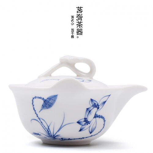 好货陶瓷盖碗大号三才碗景德镇青花茶道泡茶壶功夫茶具手抓壶茶碗