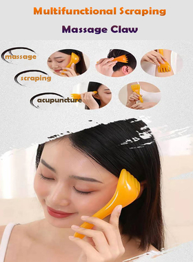 Head Massager Scalp Gua Sha for Body Neck Leg Massage Five-c