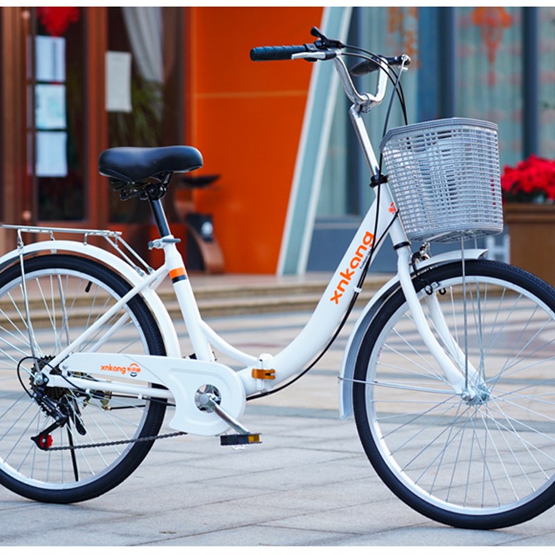 24免安装折叠自行车超轻便携成人男女款式通勤上班实心胎变速单车