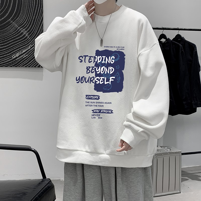 山东即墨卫衣男式春装外套日版cityboy软糯套头衫运动风大码上衣