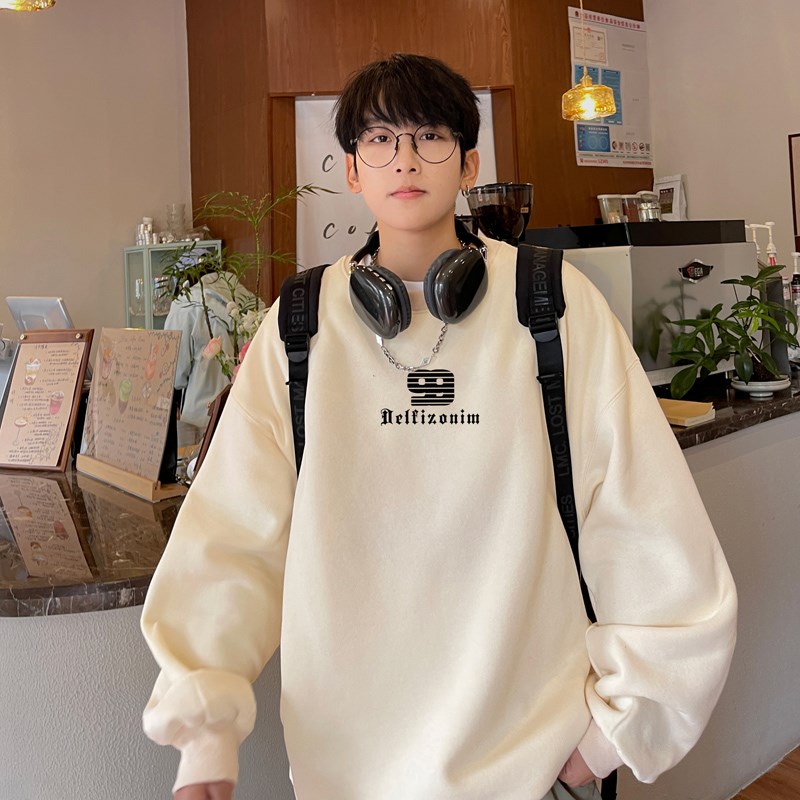 山东即墨卫衣男款2024春季新款设计感oversize套头衫帅气无帽外套
