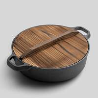 Cast Iron Skillet Non-stick Frying Pan Cooking Pot Restauran thumbnail 7