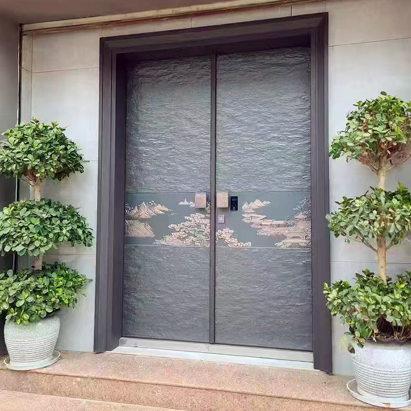 别墅大门双开门农村自建房铸铝门