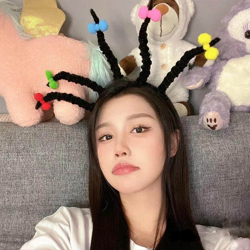 小魔女蒙娜发箍可爱扭扭棒万圣节炸毛搞笑排队蝴蝶结炸头派对生日图片