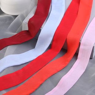 古风发带汉服飘带红色丝带绑发头绳雪纺红发绳儿童腰带古装头饰女