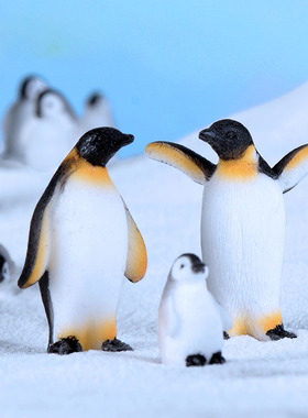 南极企鹅海狮冰川雪花树脂摆件工艺品微景观冰山装饰品