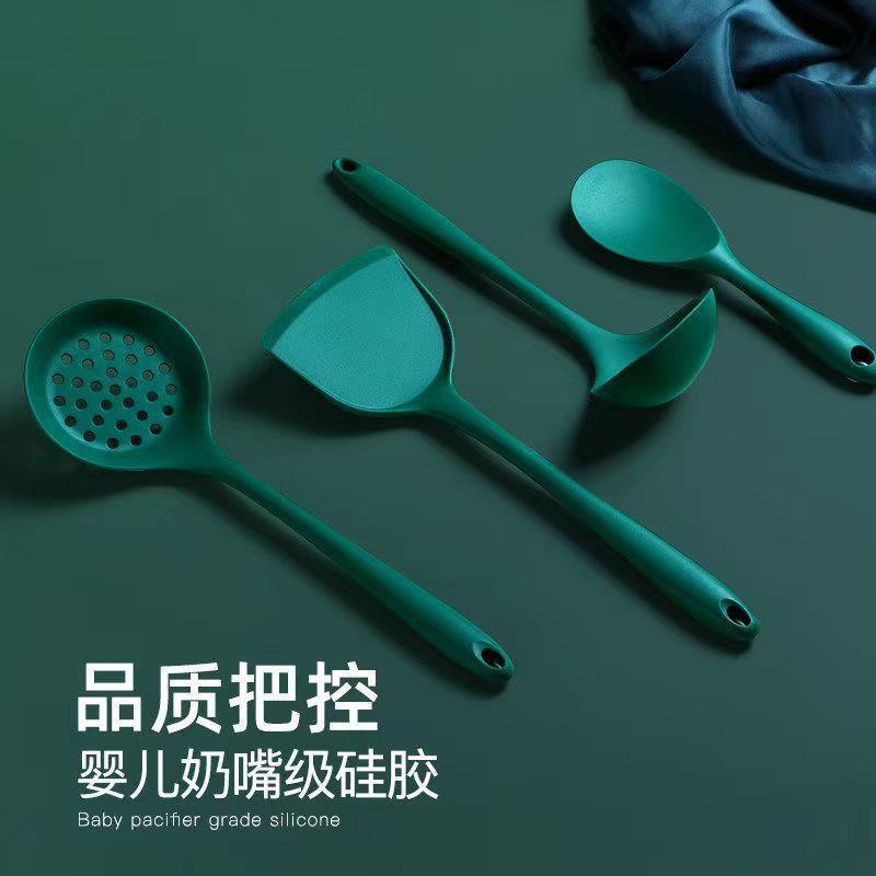硅胶锅铲不粘锅专用炒菜铲子家用耐高温汤勺漏勺厨具套装婴儿奶D2
