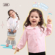 新款 小o爸女婴童 2026夏季 衬衫 婴儿连帽蕾丝边印花上衣 女宝宝长袖