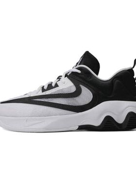Nike耐克男款春秋季黑白色实战耐磨透气篮球鞋DZ7534-100低帮gx仓