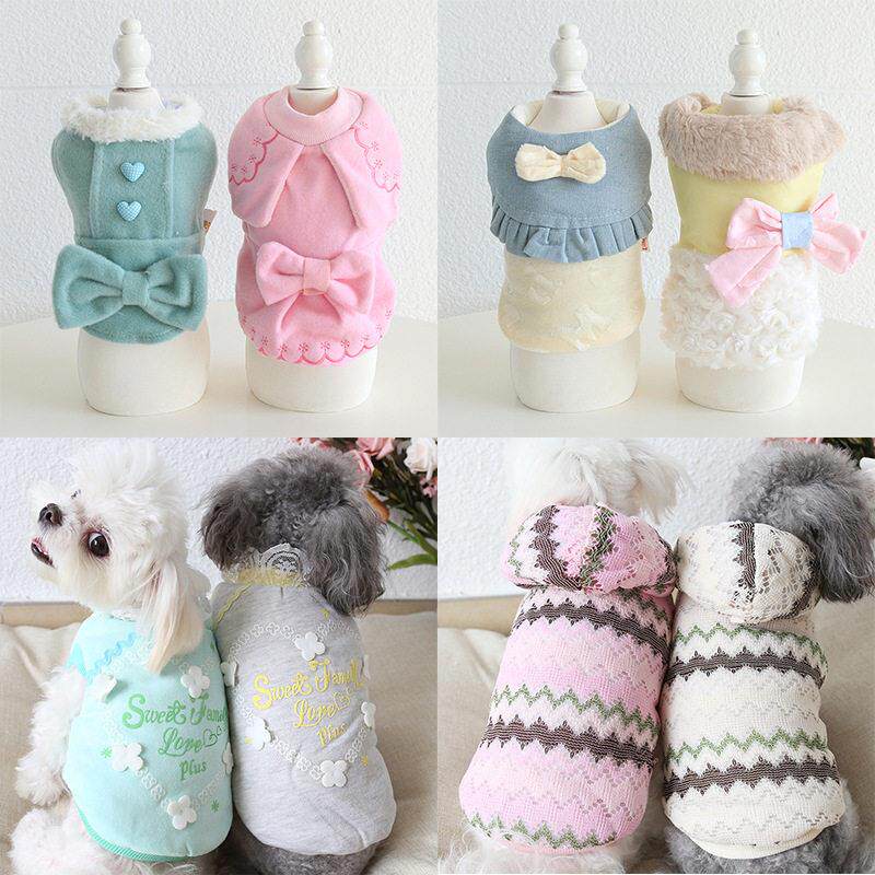 小奶狗幼犬秋冬装 加厚加绒保暖 宠物衣服 泰迪比熊贵宾狗狗衣服